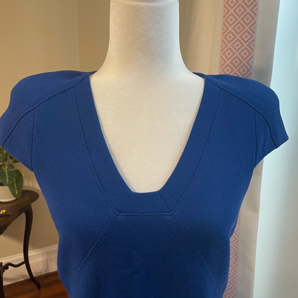 Tibi Deep Blue Mini Dress - Picture 3 of 13